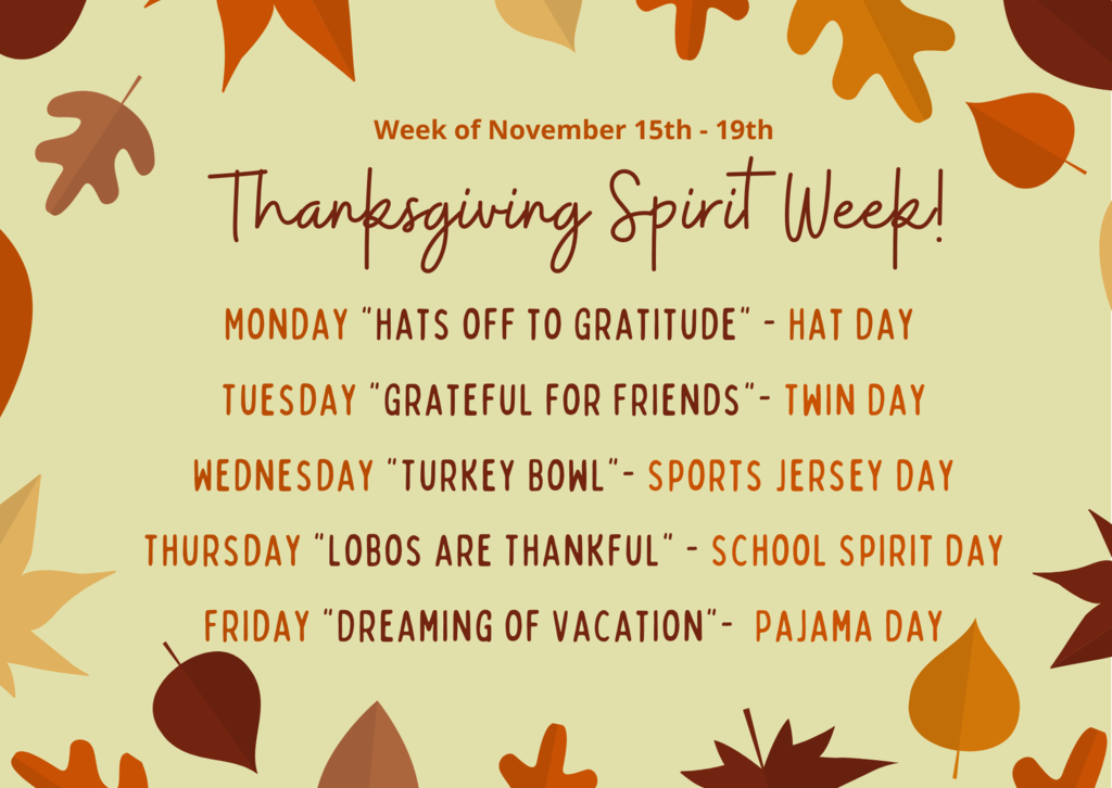 Thanksgiving Spirit Week 
